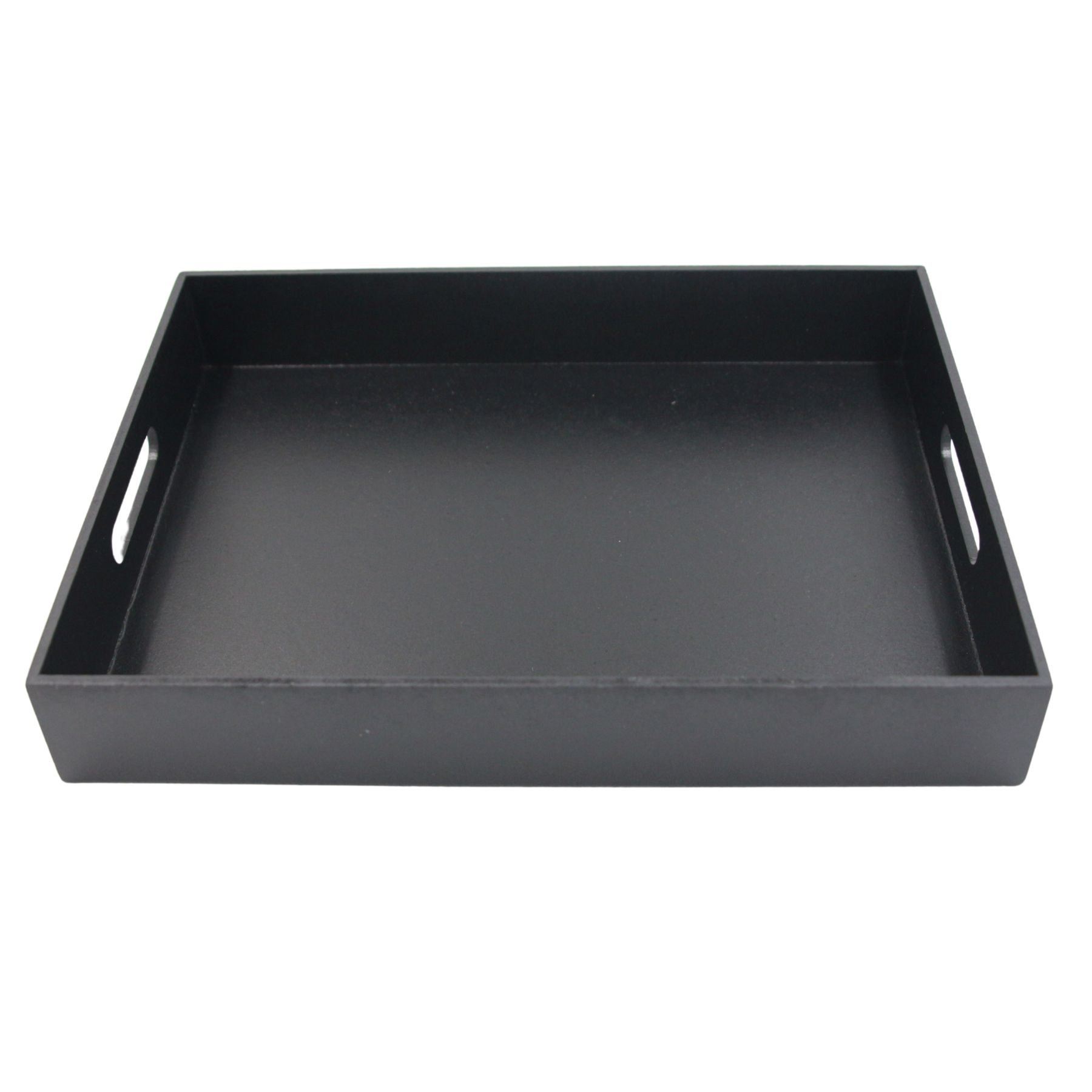 Kit 5 Bandeja Café Retangular Grande para Decoração em Madeira Mdf Cor:preto - 3