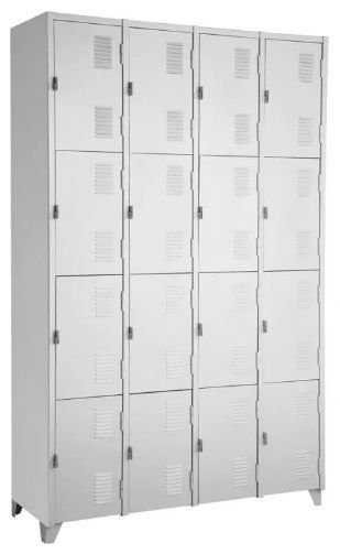 Armário Roupeiro De Aço Vestiário Academia 16 Portas Locker Cinza - 14