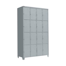 Armário Roupeiro De Aço Vestiário Academia 16 Portas Locker Cinza - 1