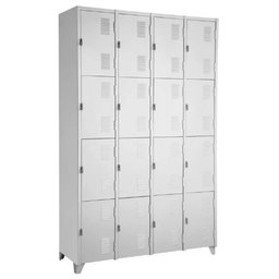 Armário Roupeiro De Aço Vestiário Academia 16 Portas Locker Cinza - 4