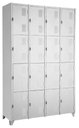 Ver imagem 4 de Armário Roupeiro De Aço Vestiário Academia 16 Portas Locker Cinza