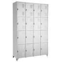 Ver imagem 4 de Armário Roupeiro De Aço Vestiário Academia 16 Portas Locker Cinza