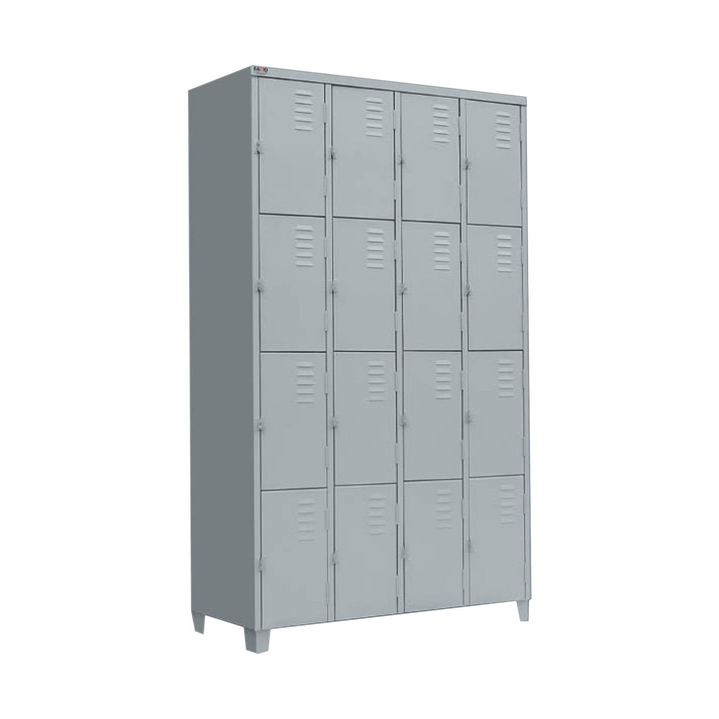 Armário Roupeiro De Aço Vestiário Academia 16 Portas Locker Cinza - 11