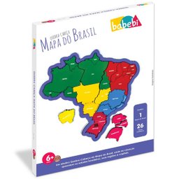 Quebra Cabeça Educativo Mapa Brasil Regiões Estados Capitais - 5