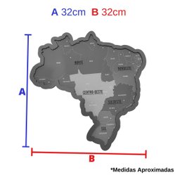 Quebra Cabeça Educativo Mapa Brasil Regiões Estados Capitais - 4