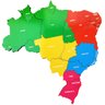 Quebra Cabeça Educativo Mapa Brasil Regiões Estados Capitais - 3