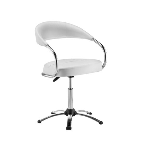 Cadeira de Cabeleireiro Manual Dompel Futura Stand Branco