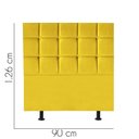 Ver imagem 2 de Cabeceira Estofada Cama Box Solteiro 90cm Espanha Suede Amarelo- Mabe Magazine