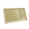 Bandeja Decorativa Retangular com Palha Indiana e Vidro Cor Bege 23x13 Cm - 2