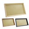 Bandeja Decorativa Retangular com Palha Indiana e Vidro Cor Bege 23x13 Cm - 1