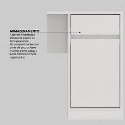 Escrivaninha 109cm 1 Porta 1 Gaveta Office Morada - 7