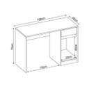 Ver imagem 4 de Escrivaninha Mesa Escritório Office Morada 1 Gaveta 1 Porta 109cm Branca