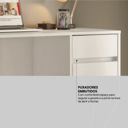 Escrivaninha 109cm 1 Porta 1 Gaveta Office Morada - 8