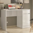 Ver imagem 1 de Escrivaninha Mesa Escritório Office Morada 1 Gaveta 1 Porta 109cm Branca