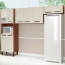 Ver imagem 2 de Armário de Cozinha Compacta 251cm Louis K02 Nogueira/off - Mpozenato