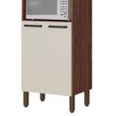 Ver mais imagens de Armário de Cozinha Compacta 251cm Louis K02 Nogueira/off - Mpozenato