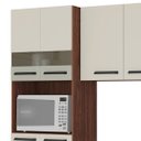 Ver imagem 6 de Armário de Cozinha Compacta 251cm Louis K02 Nogueira/off - Mpozenato