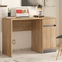 Ver imagem 1 de Escrivaninha Mesa Escritório 109cm 1 Porta 1 Gaveta Office Morada