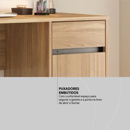 Escrivaninha 109cm 1 Porta 1 Gaveta Office Morada  - 9