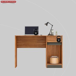 Escrivaninha 109cm 1 Porta 1 Gaveta Office Morada  - 7