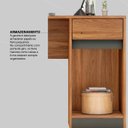 Ver mais imagens de Escrivaninha Mesa Escritório 109cm 1 Porta 1 Gaveta Office Morada