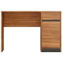 Ver imagem 3 de Escrivaninha Mesa Escritório Office Morada 1 Gaveta 1 Porta 109cm Amendola e Grafito Marrom