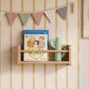 Ver imagem 1 de Porta-Livros Infantil Montessori Ciranda Quarto de Bebê Madeira Maciça