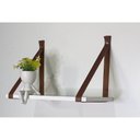 Ver imagem 2 de Prateleira Mdf 60x20cm Par de Alças Reforçadas, 2,5cm de Largura:marrom/2 Unidades