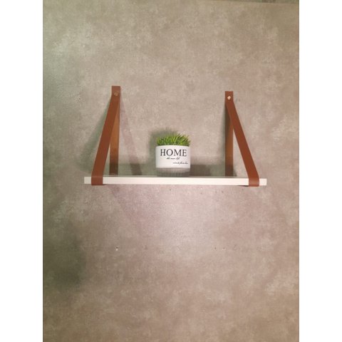 Prateleira Mdf 60x20cm Par de Alças Reforçadas, 2,5cm de Largura:marrom/2 Unidades
