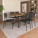 Ver imagem 1 de Conjunto de Sala de Jantar 6 Cadeiras Essence Carraro Freijó Preto
