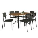 Ver imagem 2 de Conjunto de Sala de Jantar 6 Cadeiras Essence Carraro Freijó Preto