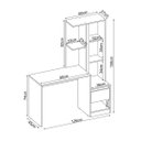 Ver imagem 3 de Escrivaninha Mesa Escritório com Armário Office Morada 1 Gaveta 126cm Branca