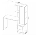 Ver imagem 4 de Escrivaninha Mesa Escritório com Armário Office Morada 1 Gaveta 126cm Branca