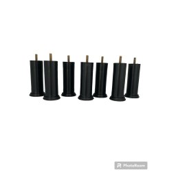 Kit 14 Pés Pretos para Cama Box 12cm Altura Resistente - 3