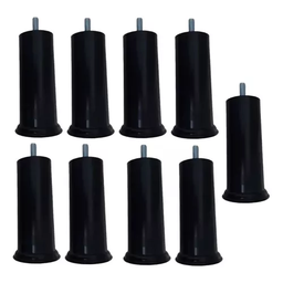 Kit 14 Pés Pretos para Cama Box 12cm Altura Resistente - 1