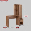 Ver imagem 4 de Escrivaninha Mesa Escritório com Armário Office Morada