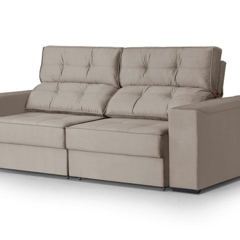 Sofá 4 Lugares Retrátil e Reclinável 274cm para Sala de Estar Eros