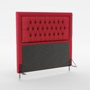 Ver imagem 2 de Kit Cabeceira Estofada Decorativa Pegasus e Calçadeira Sagitarius 195 Para Cama King Sued Vermelho A