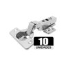 Kit 10 Dobradiça Curva Armário 35mm Amortecedor Tradestar - 5