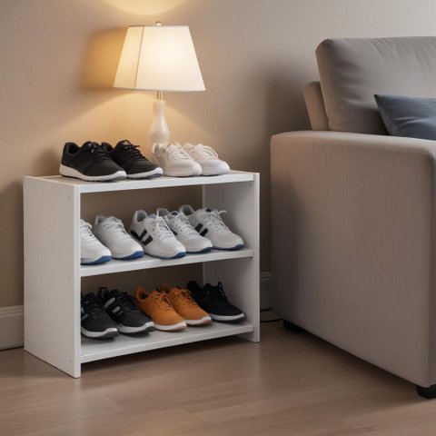 Nicho Sapateira para Quarto Sala Hall Lavanderia 25x40x 60cm - Branco Tx