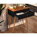 Ver imagem 2 de Aparador Europa - Moderno Rustico 1 Gaveta - Pés Mdf:preto/freijo