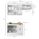 Ver imagem 2 de Cozinha Clássica Compacta sem Tampo 3 Peças 200cm Unna Poliman Móveis