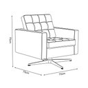 Ver imagem 4 de Poltrona Fk Couro Legítimo Linha Premium Design Modernista Escritório Recepção Moderna - Caramelo