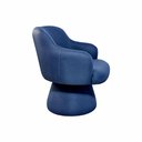 Ver imagem 4 de Poltrona Jade Base Cone Fixa Linho Azul Marinho - Nexta Casa