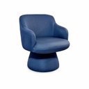 Ver imagem 1 de Poltrona Jade Base Cone Fixa Linho Azul Marinho - Nexta Casa