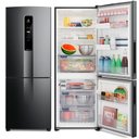 Ver imagem 1 de Geladeira Electrolux 490 Litros, Frost Free, Inverse, Black Inox - Ib7b