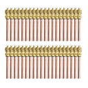 Ver imagem 1 de 40x Válvulas Serviço Schrader 1/4 50mm Cobre Refrigeração