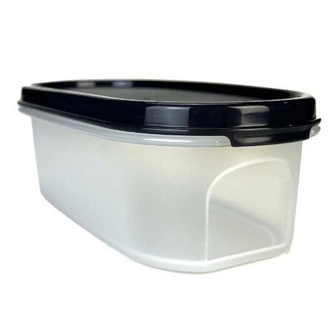 Modular Oval 500ml Transparente com Tampa Preta Tupperware