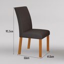 Ver imagem 4 de Cadeira para Mesa de Jantar Napoli Gold Kit 2 Peças Cinamomo Joli Chumbo - Leifer