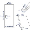 Ver imagem 3 de Kit Porta de Madeira 210x82cm Batente 14cm Lisa Primer Uniportas Abertura Direita